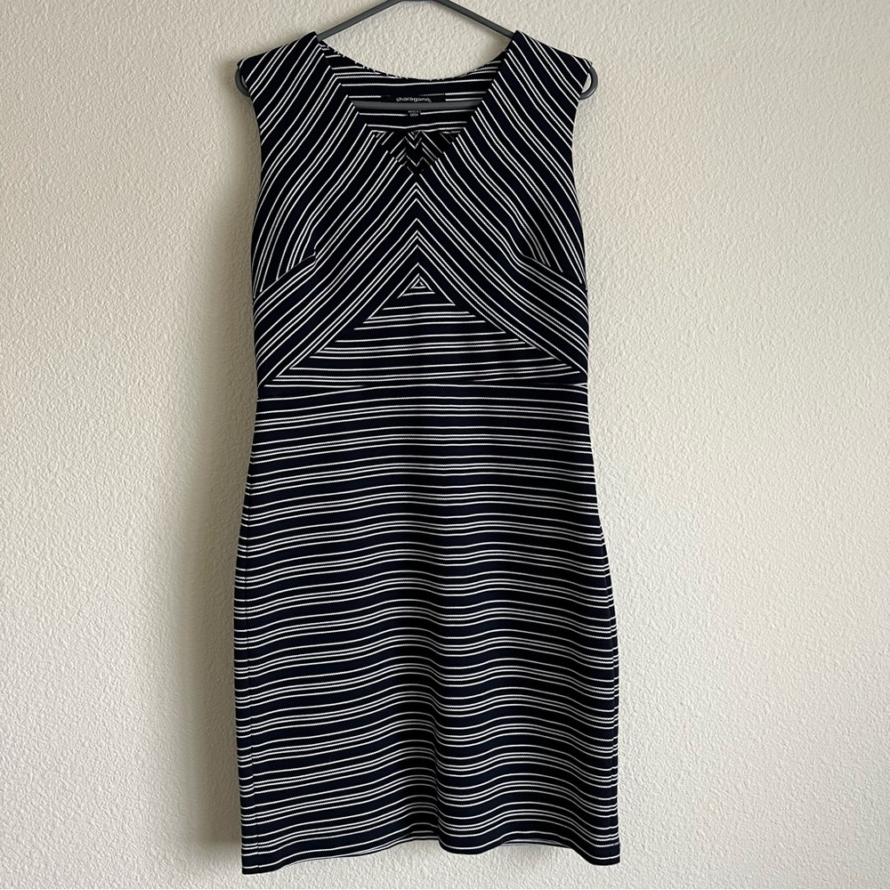 Sharagano Blue and White Dress size 8